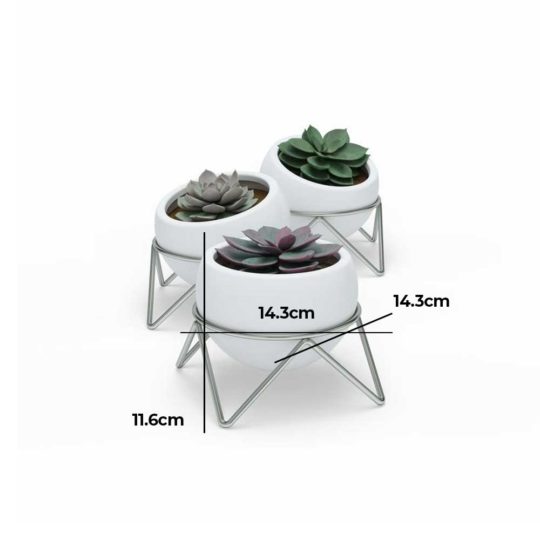 Instantly bring life to any room by adding the Potsy Planter Set, space age ufo greenery bowls to your room.