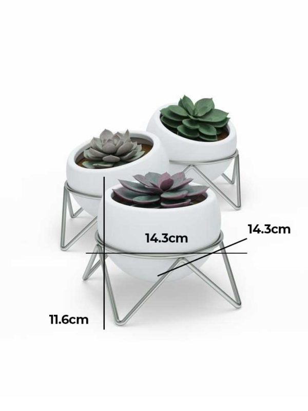 Instantly bring life to any room by adding the Potsy Planter Set, space age ufo greenery bowls to your room.