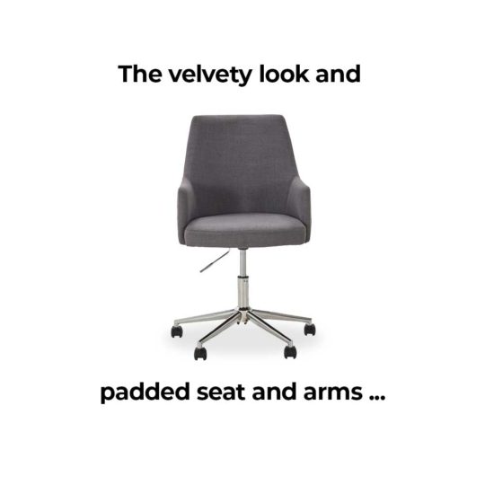 The velvety look of the Berkley Office Chair makes it the perfect addition to any home.