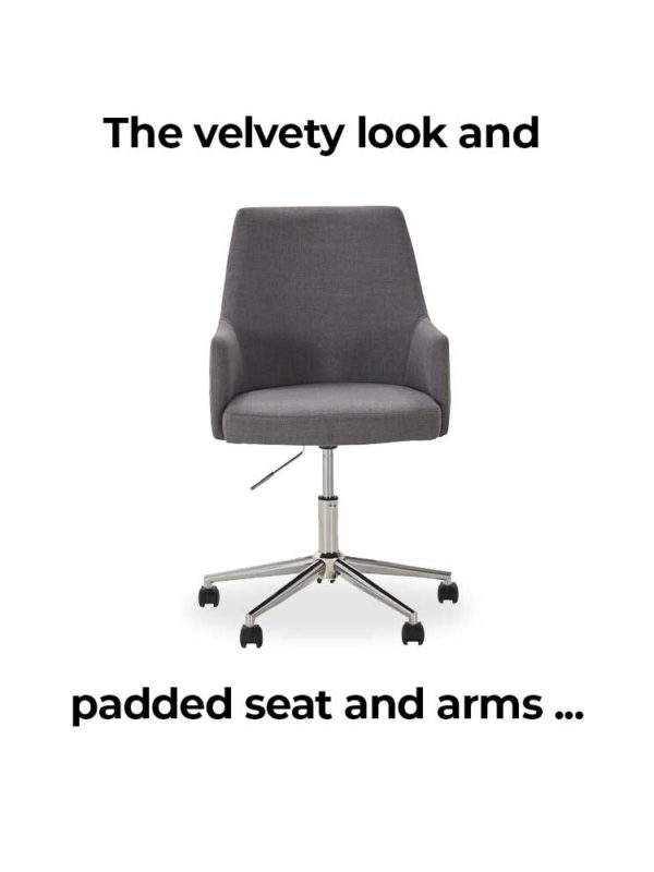 The velvety look of the Berkley Office Chair makes it the perfect addition to any home.