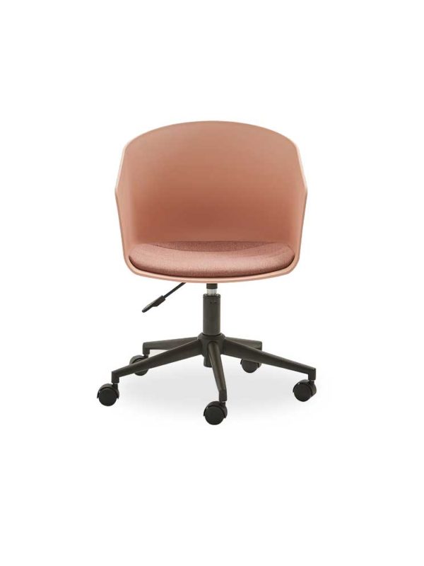 The pink Bianca Office Chair with a streamlined curved back that will keep you upright and the foam-filled moulded seat for comfort.