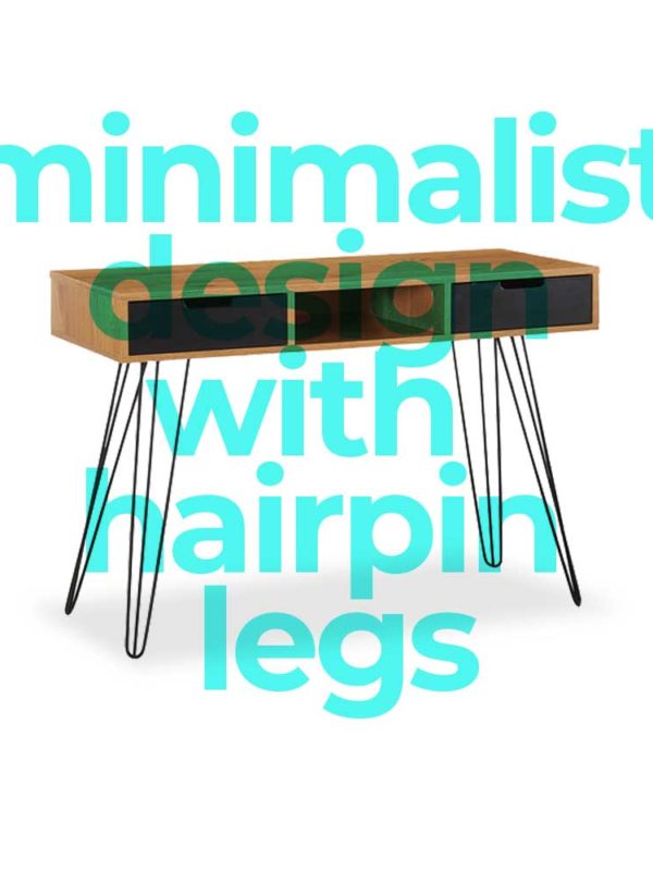 Juno Desk is a stylish desk, with strong hairpin legs