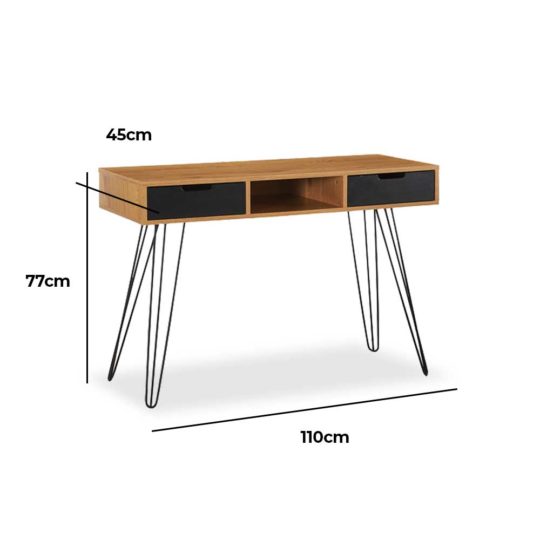 Juno Desk is a stylish desk, with strong hairpin legs