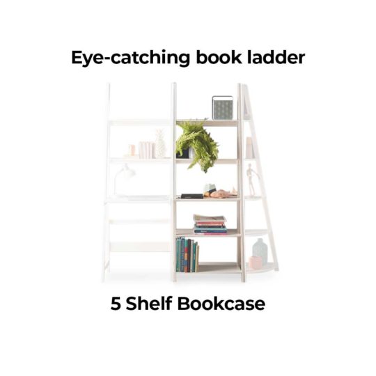 Showcase your books with the Lean 5 Shelf Bookcase.