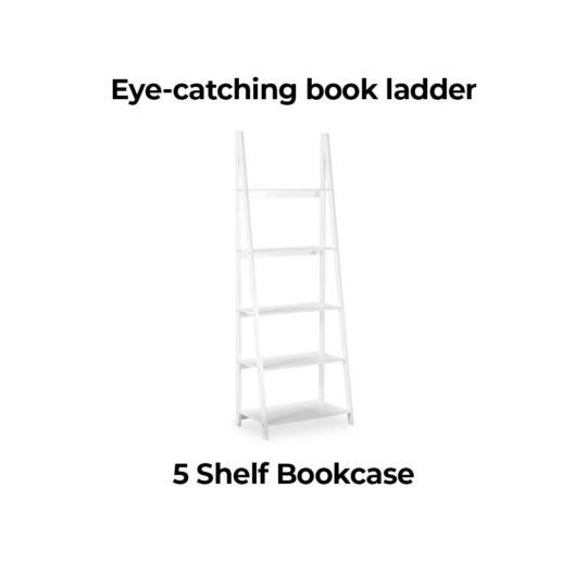 Showcase your books with the Lean 5 Shelf Bookcase.