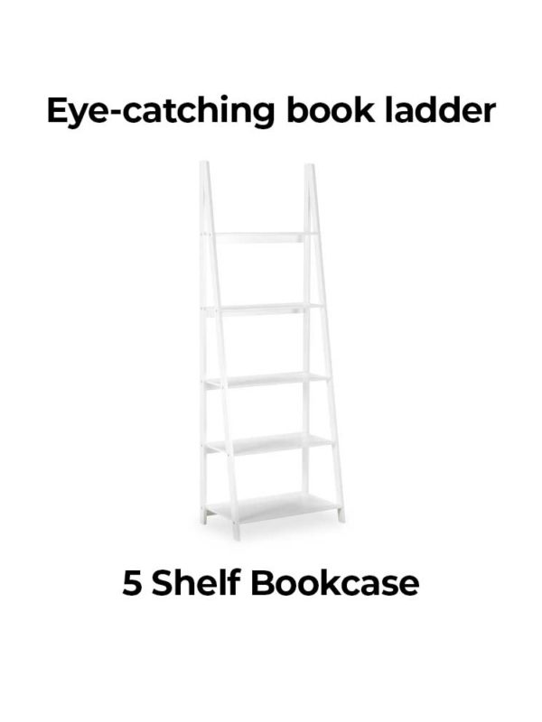 Showcase your books with the Lean 5 Shelf Bookcase.