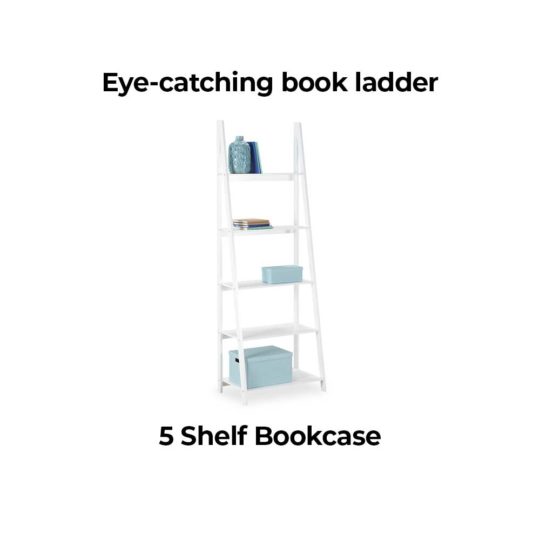 Showcase your books with the Lean 5 Shelf Bookcase.