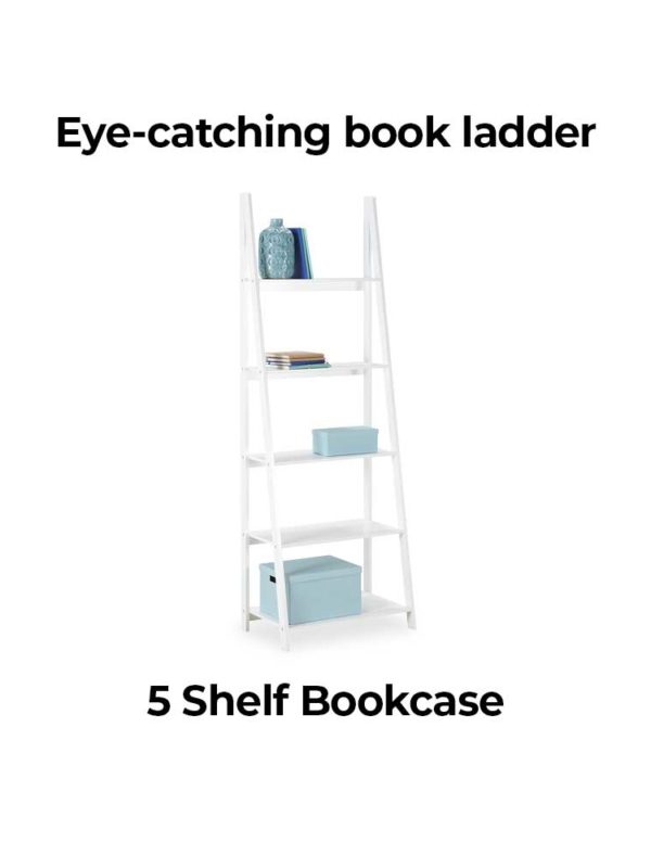 Showcase your books with the Lean 5 Shelf Bookcase.