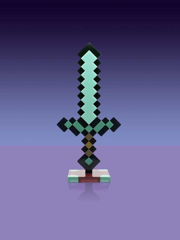 The Minecraft Diamond Sword Light is meticulously crafted to duplicate the authentic design of the Diamond Sword from Minecraft.