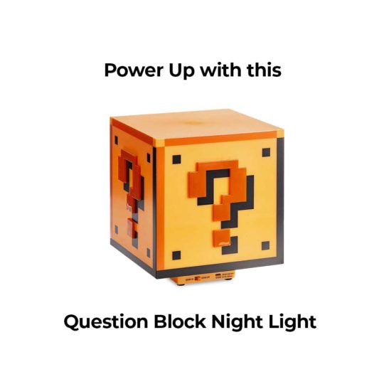 Level up your room with the Paladone Question Block Night Light